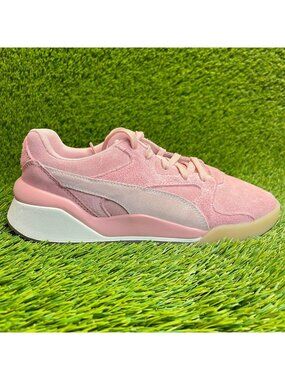 Puma Aeon Rewind Womens Size 8 Rose Pink White Walking Running Shoes Sneakers